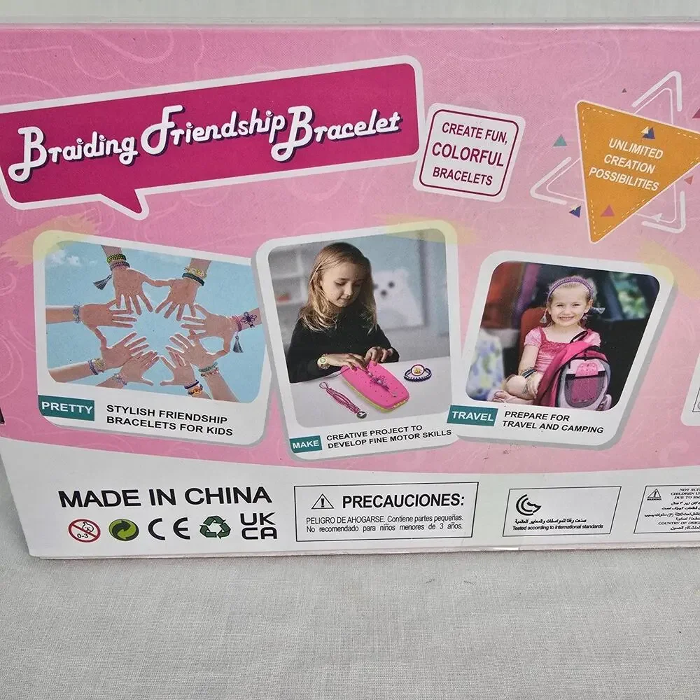 Onwoli Braiding Friendship Bracelet Making Kit Pink Colorful 189 Pieces NIB